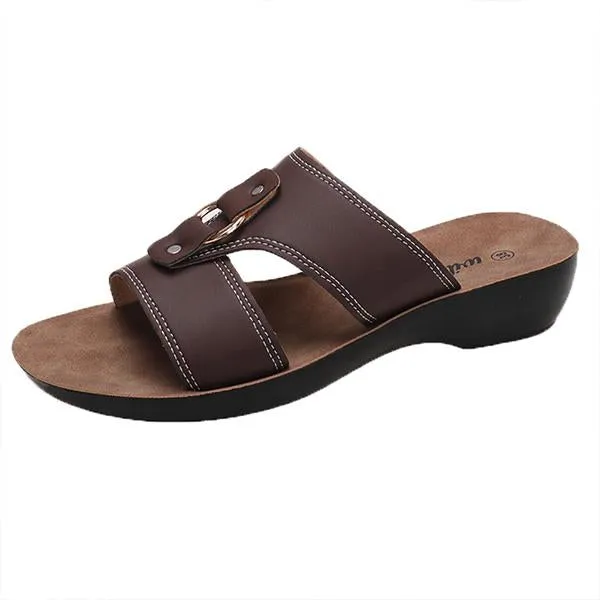 Women's Soft Sole Casual Flat Retro Slippers 88607760S