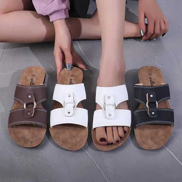 Women's Soft Sole Casual Flat Retro Slippers 88607760S