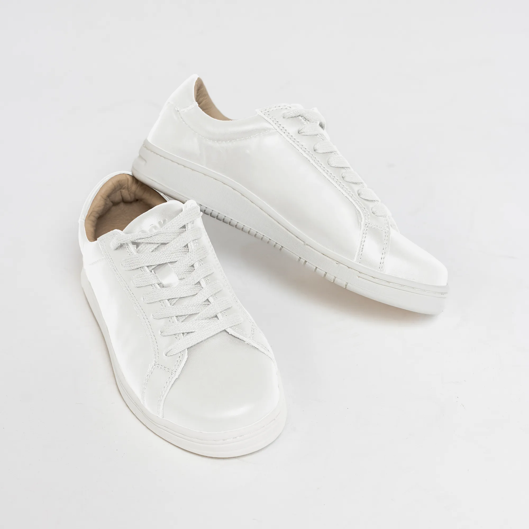 Women's White Leather Dress Sneaker